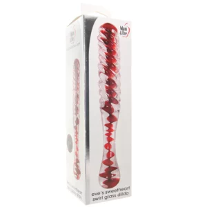 Eves sweetheart swirl glass dildo