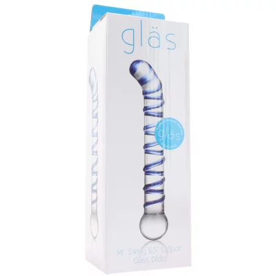 Glas 6.5" Mr. Swirly G spot Glass Dildo